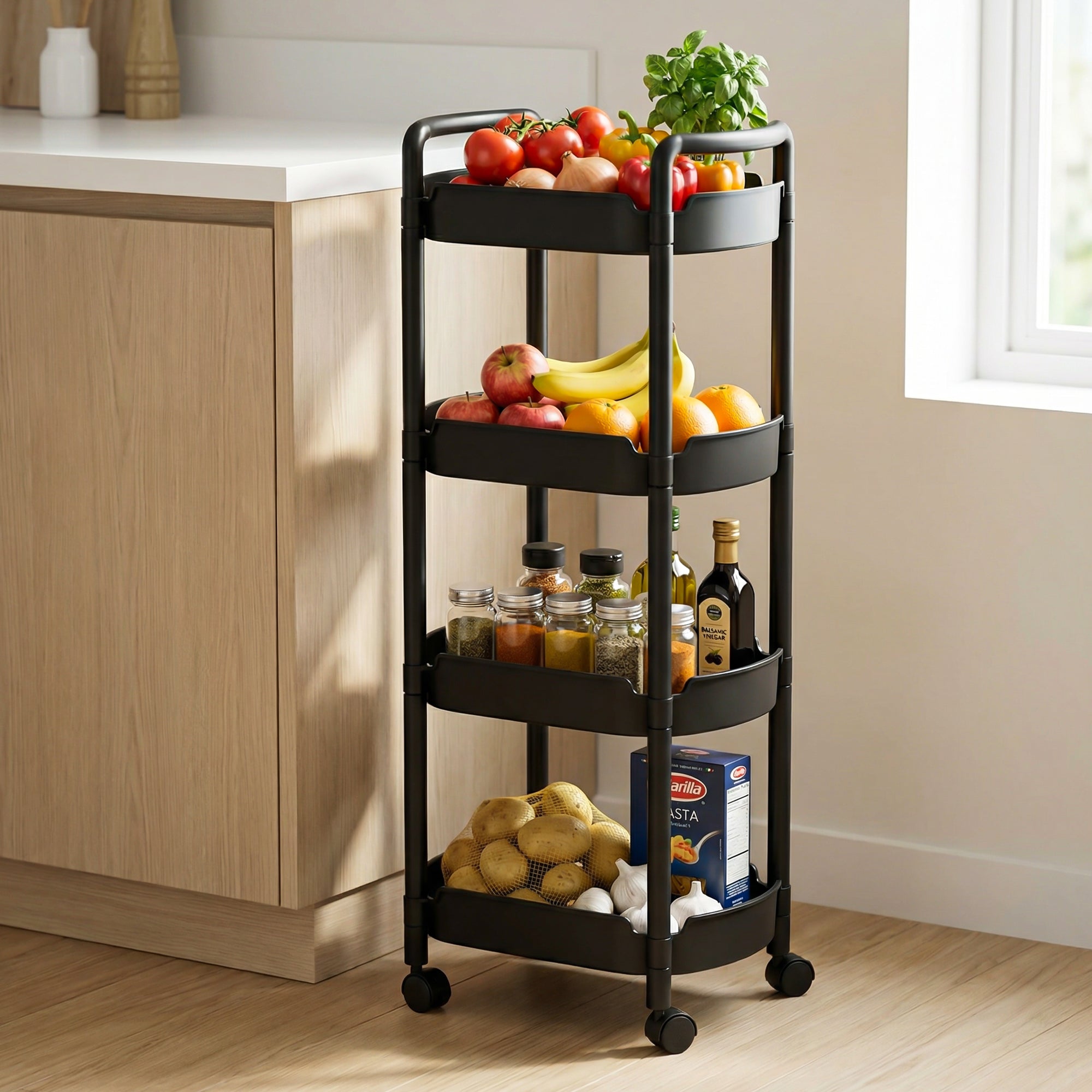 Dailora  Multi-Functional Storage Rack Trolley for Office, Living Room, Kitchen
