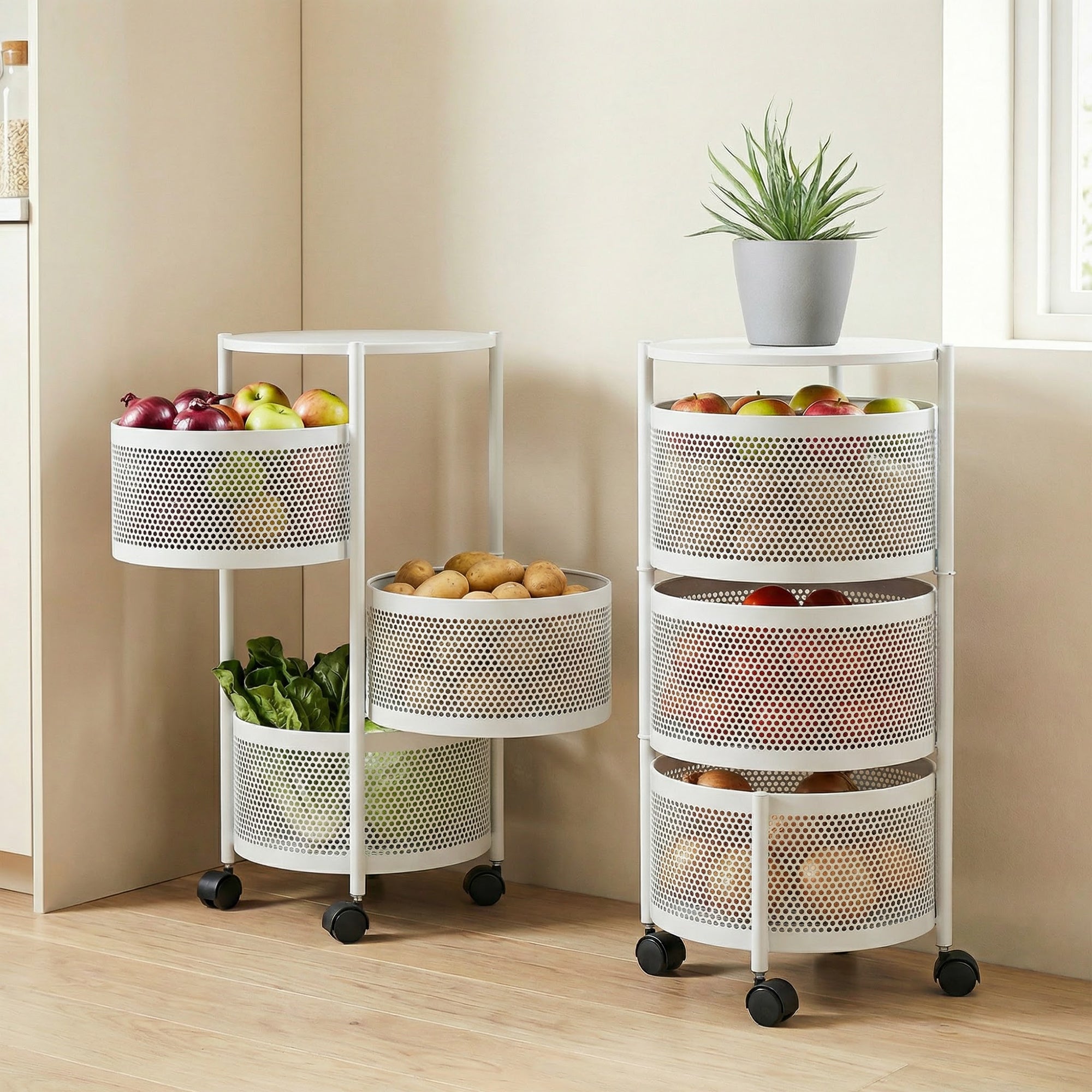 Dailora Multi-Purpose Trolley Kitchen Storage Organizer Rack