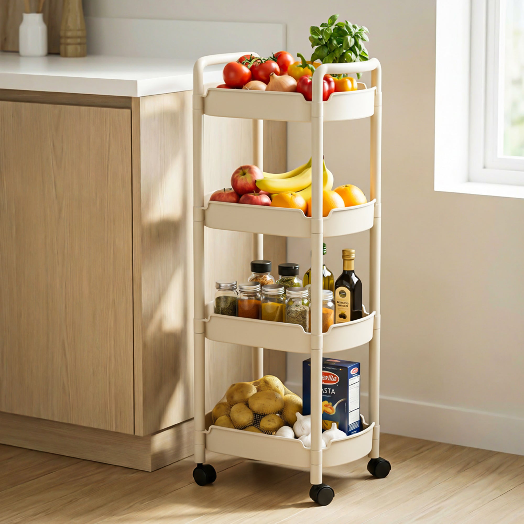 Dailora  Multi-Functional Storage Rack Trolley for Office, Living Room, Kitchen