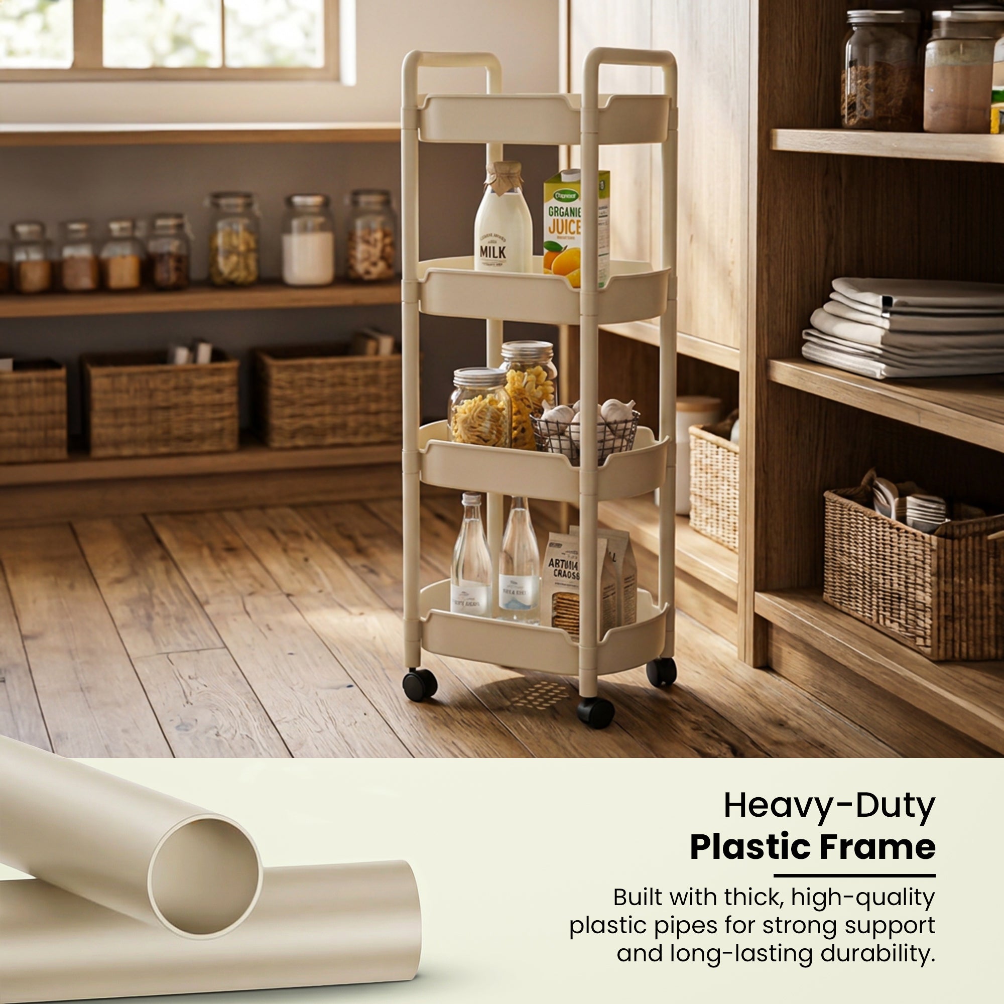 Dailora  Multi-Functional Storage Rack Trolley for Office, Living Room, Kitchen