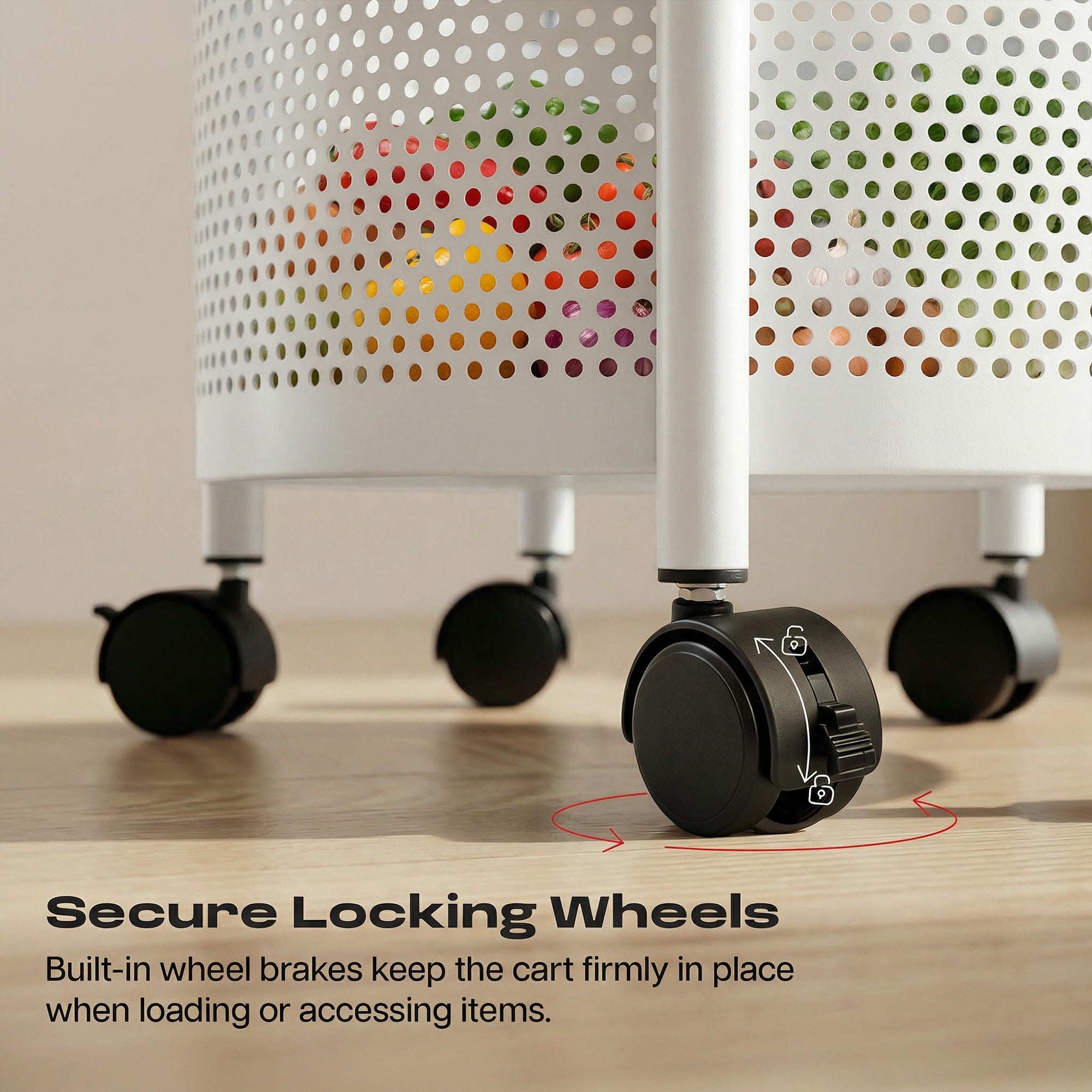 Dailora Multi-Purpose Kitchen Storage Organizer Trolley Rack Stand