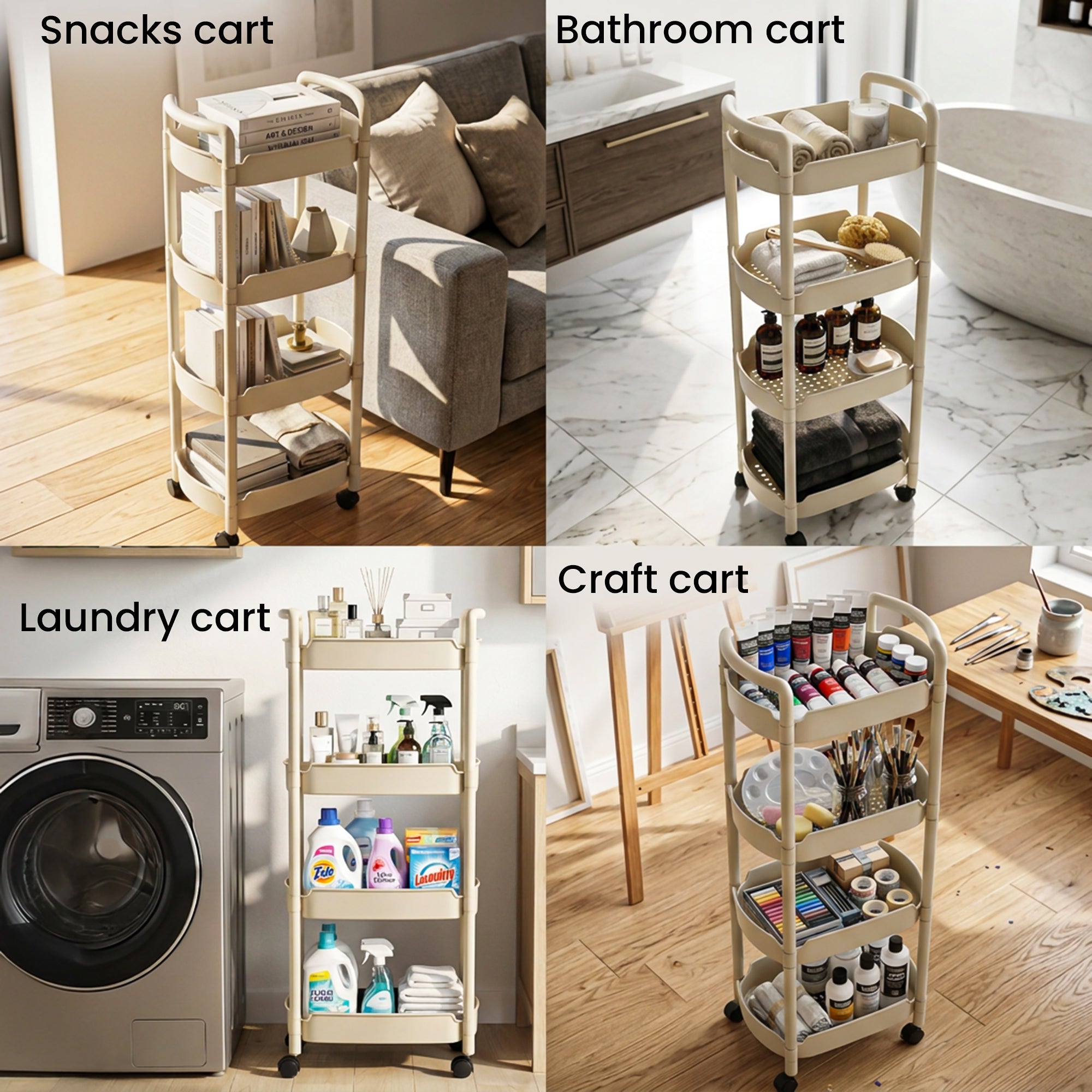 Dailora  Multi-Functional Storage Rack Trolley for Office, Living Room, Kitchen