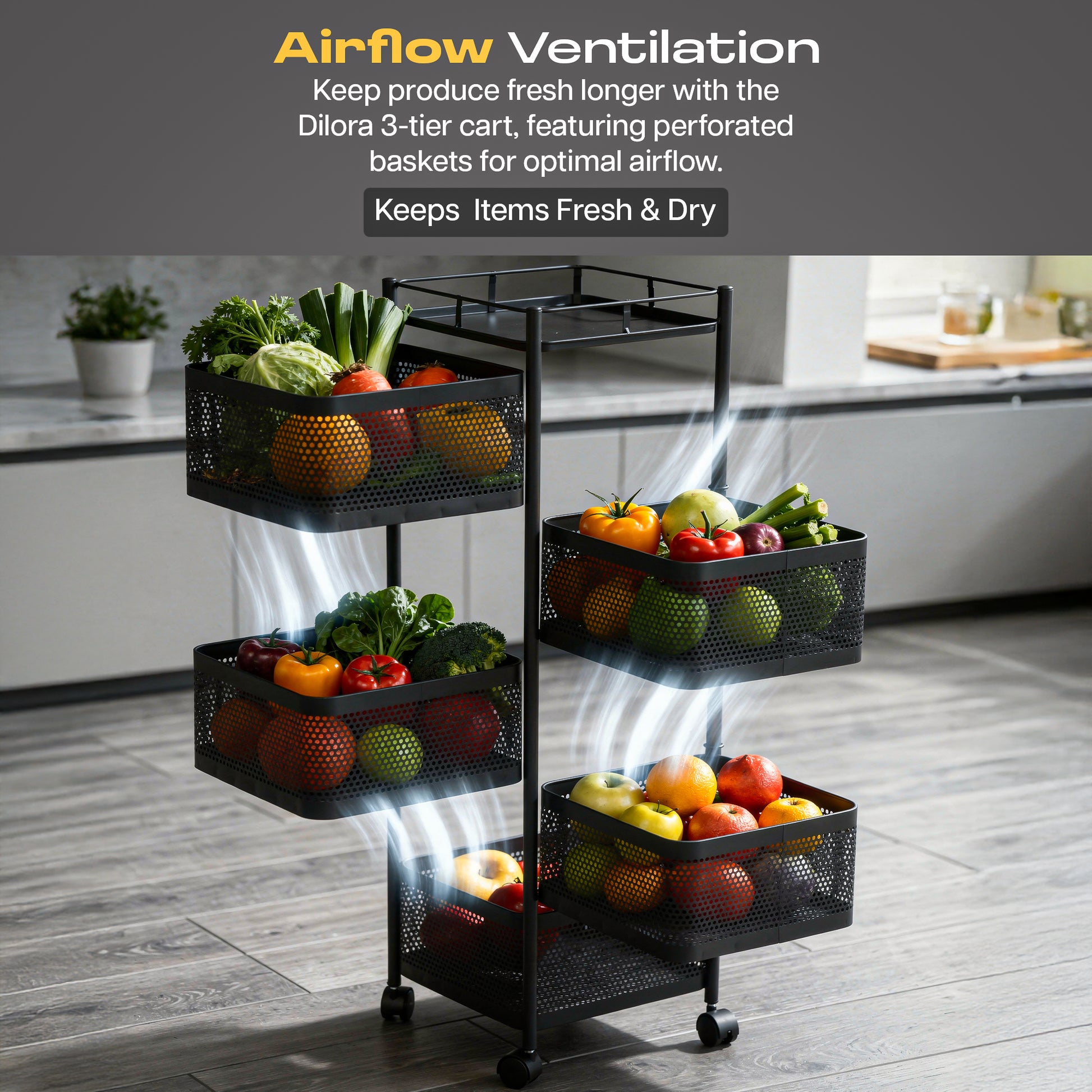Mesh Basket Cart