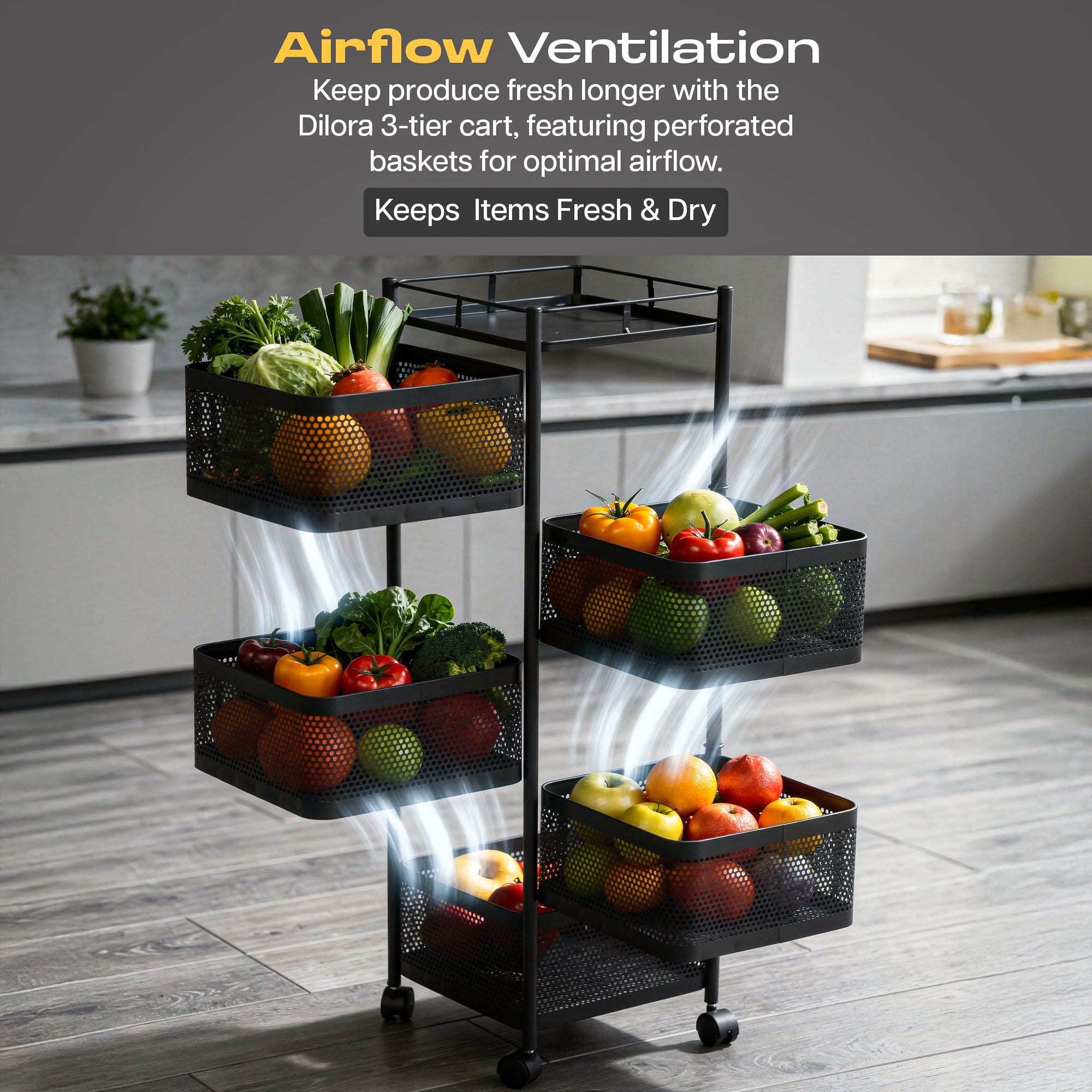 Mesh Basket Cart