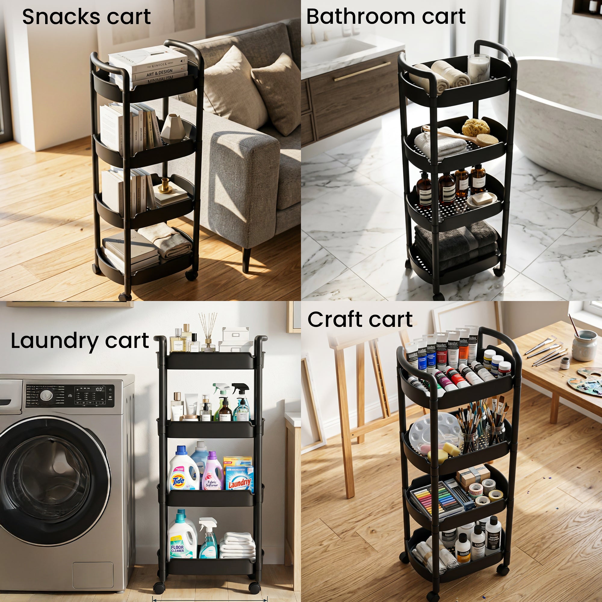 Dailora  Multi-Functional Storage Rack Trolley for Office, Living Room, Kitchen