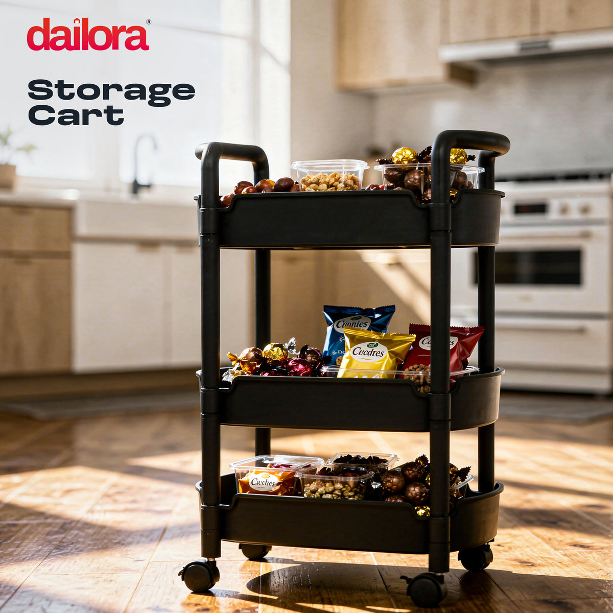 Storage Cart with Handle