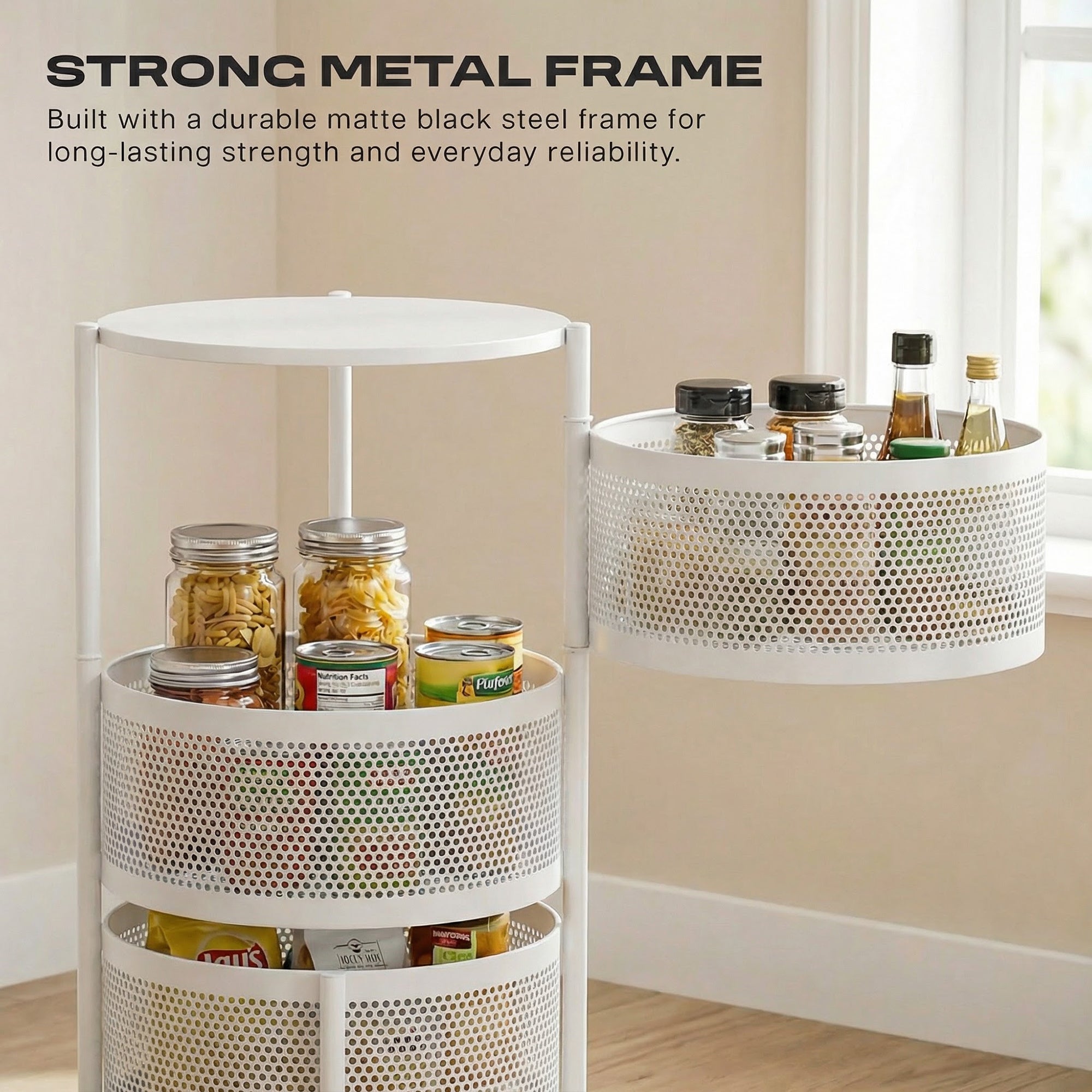 Dailora Multi-Purpose Trolley Kitchen Storage Organizer Rack