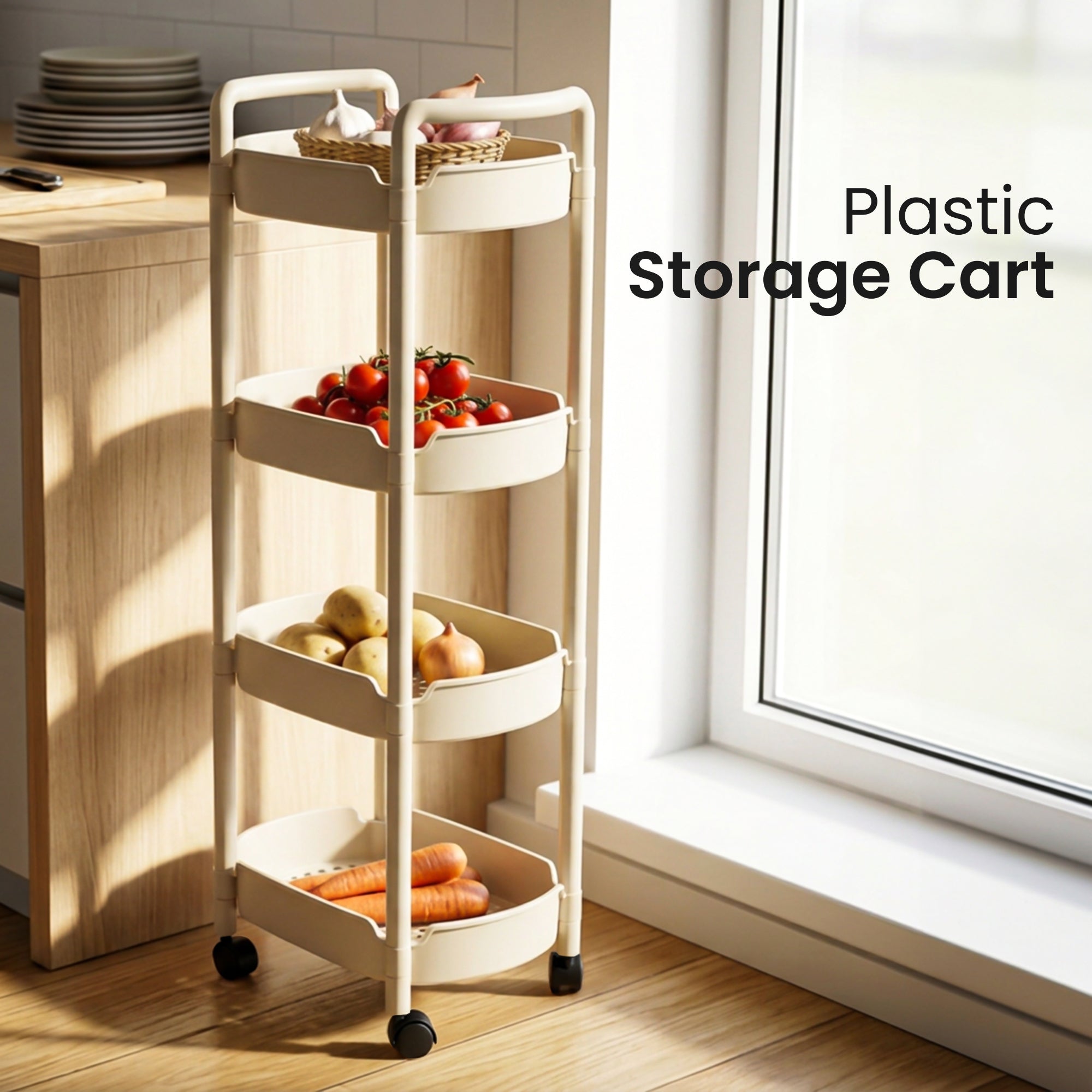 Dailora  Multi-Functional Storage Rack Trolley for Office, Living Room, Kitchen