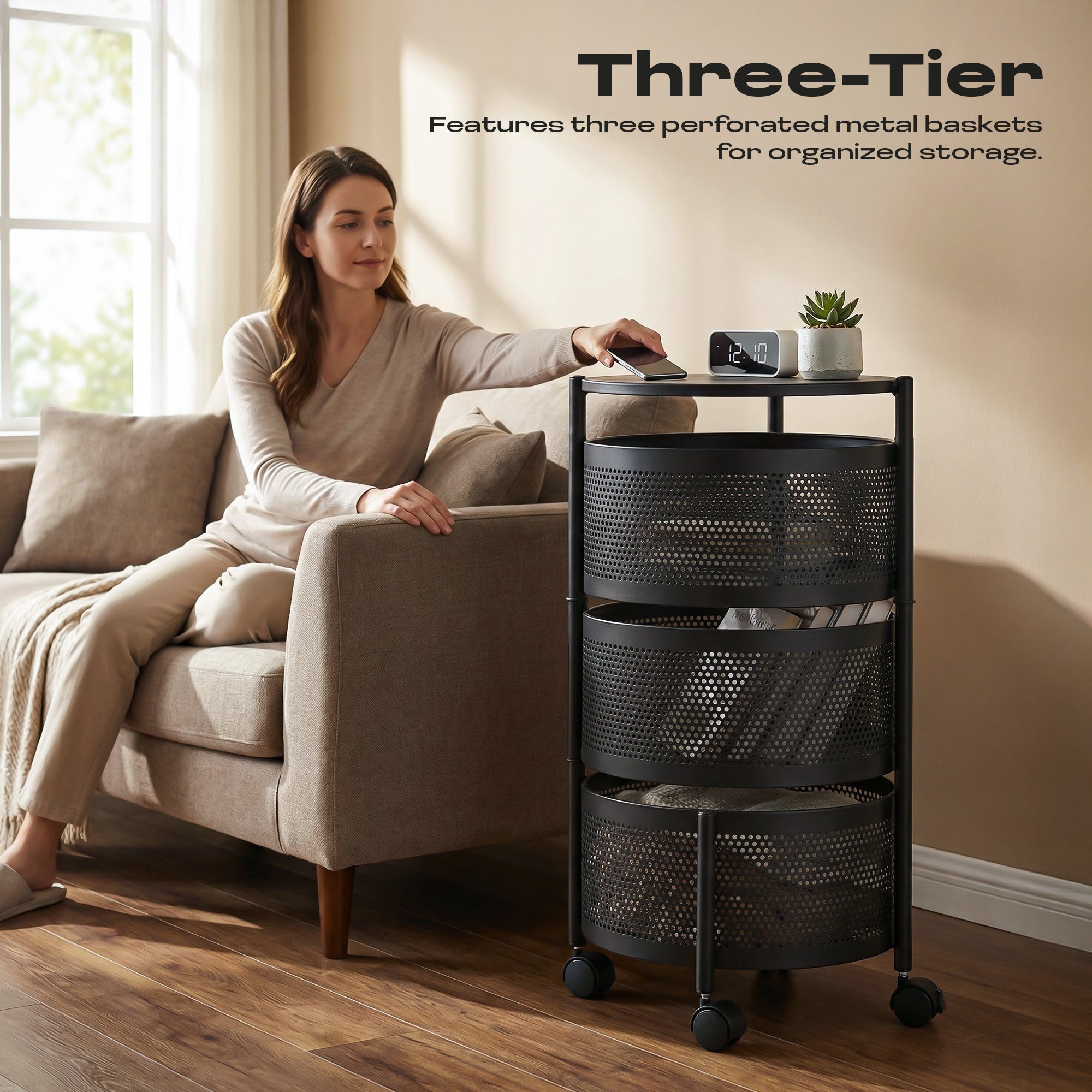 Dailora Multi-Purpose Trolley Kitchen Storage Organizer Rack