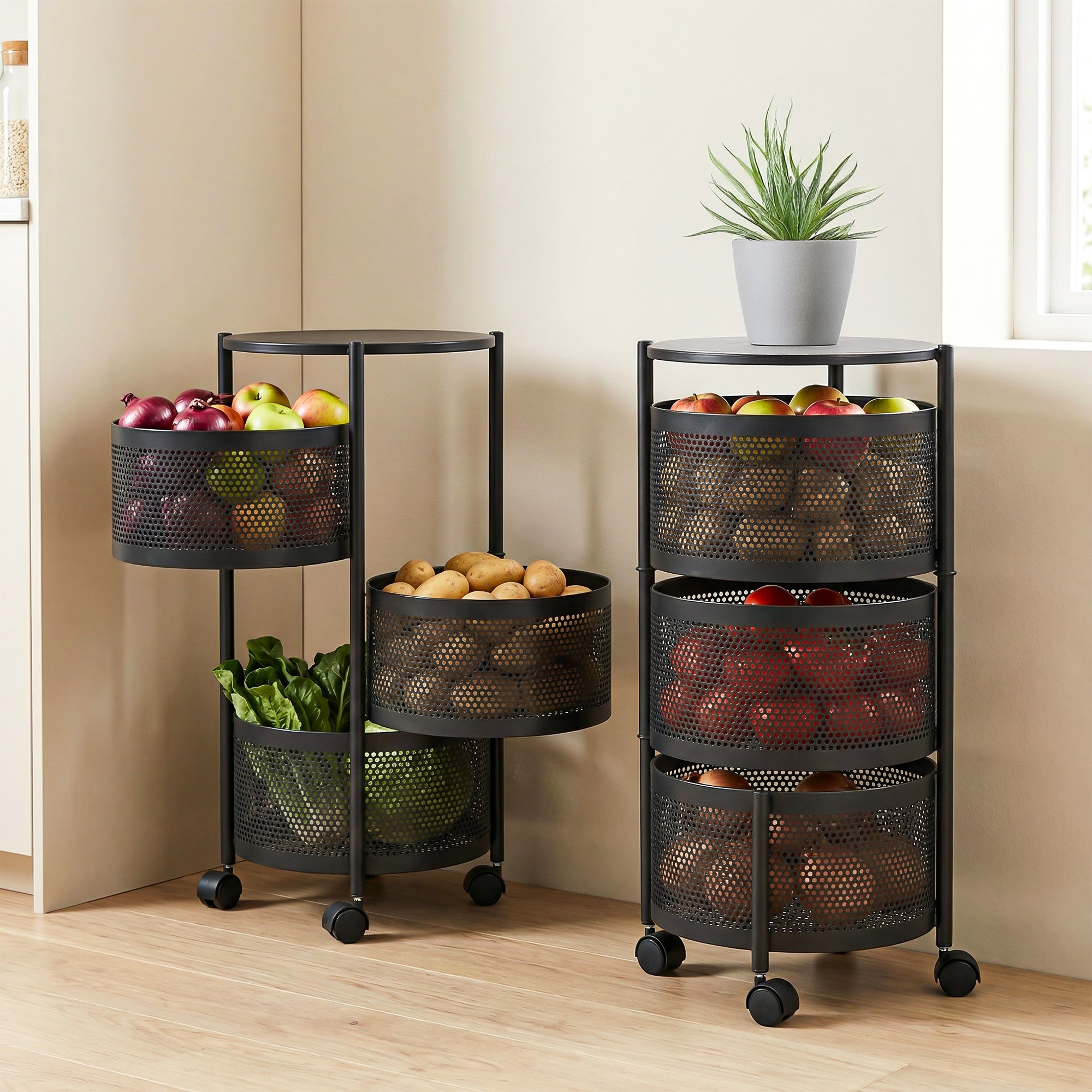 Dailora Multi-Purpose Trolley Kitchen Storage Organizer Rack