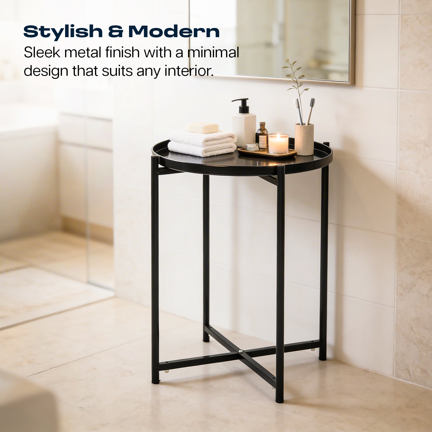black side table