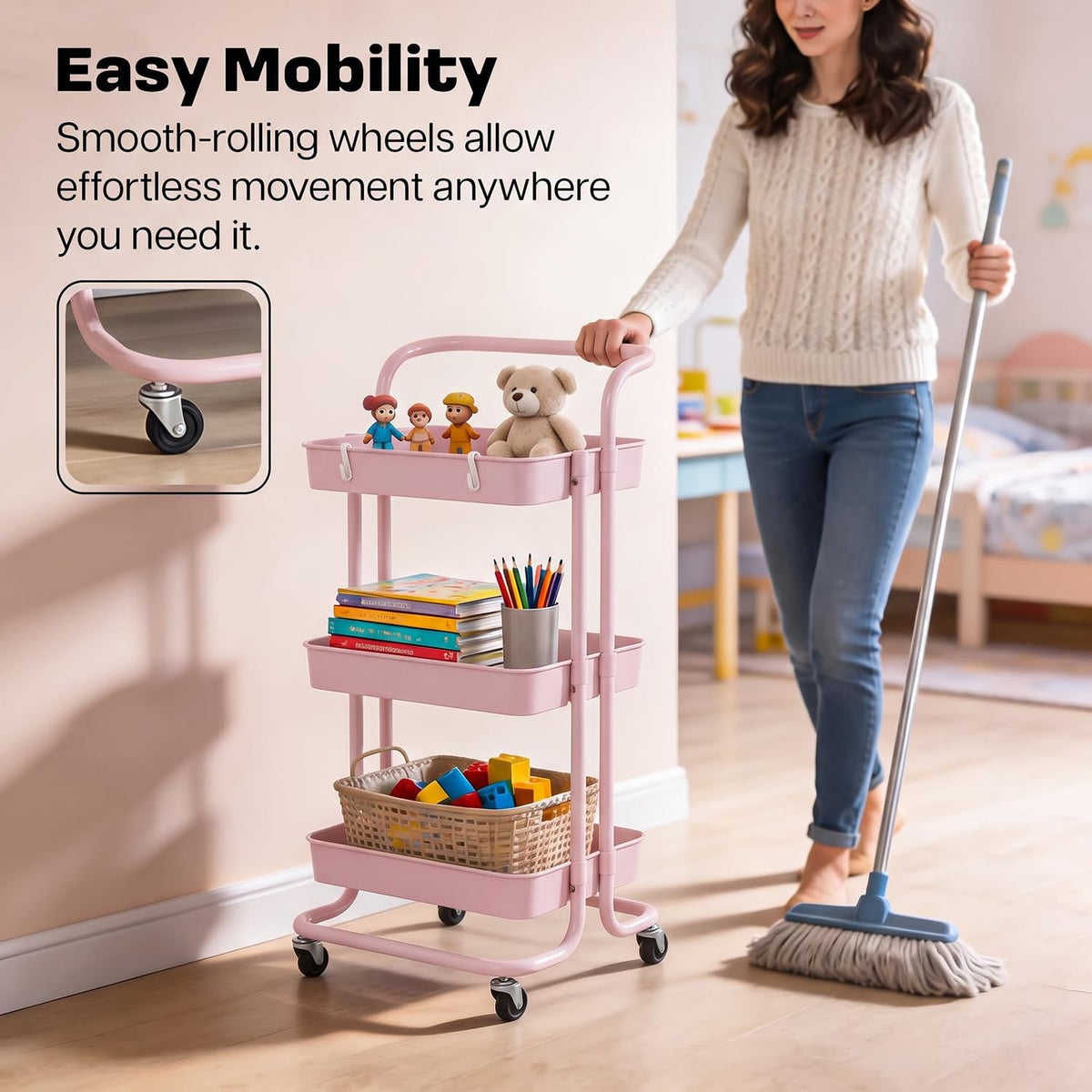  Multipurpose Trolley with Wheels
