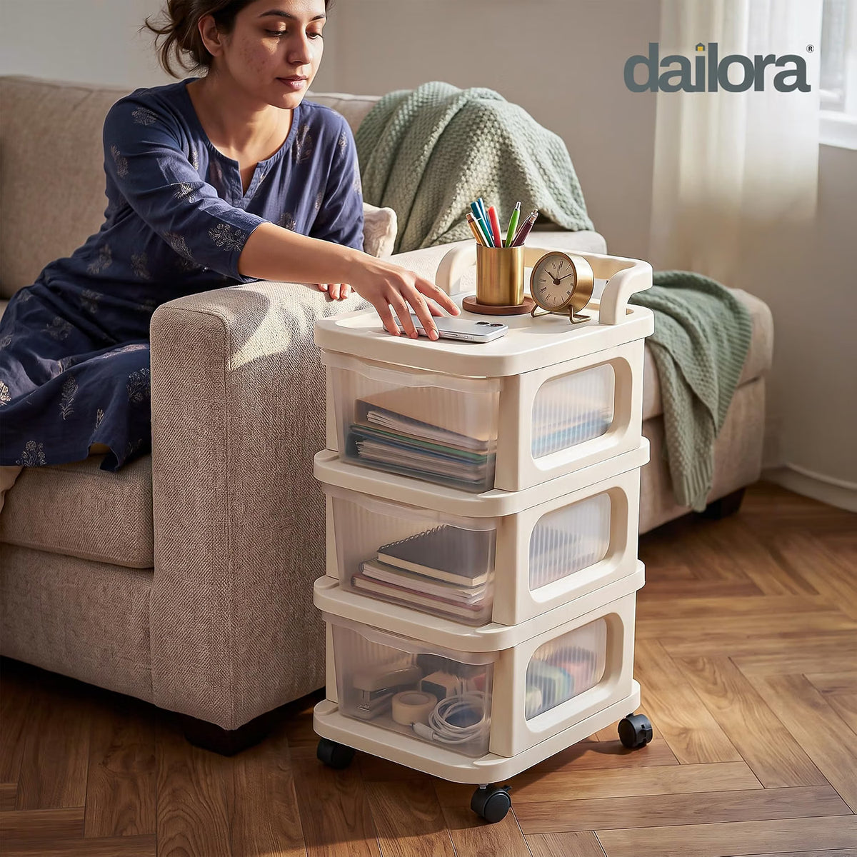 multipurpose 3 layer plastic modular storage drawer  