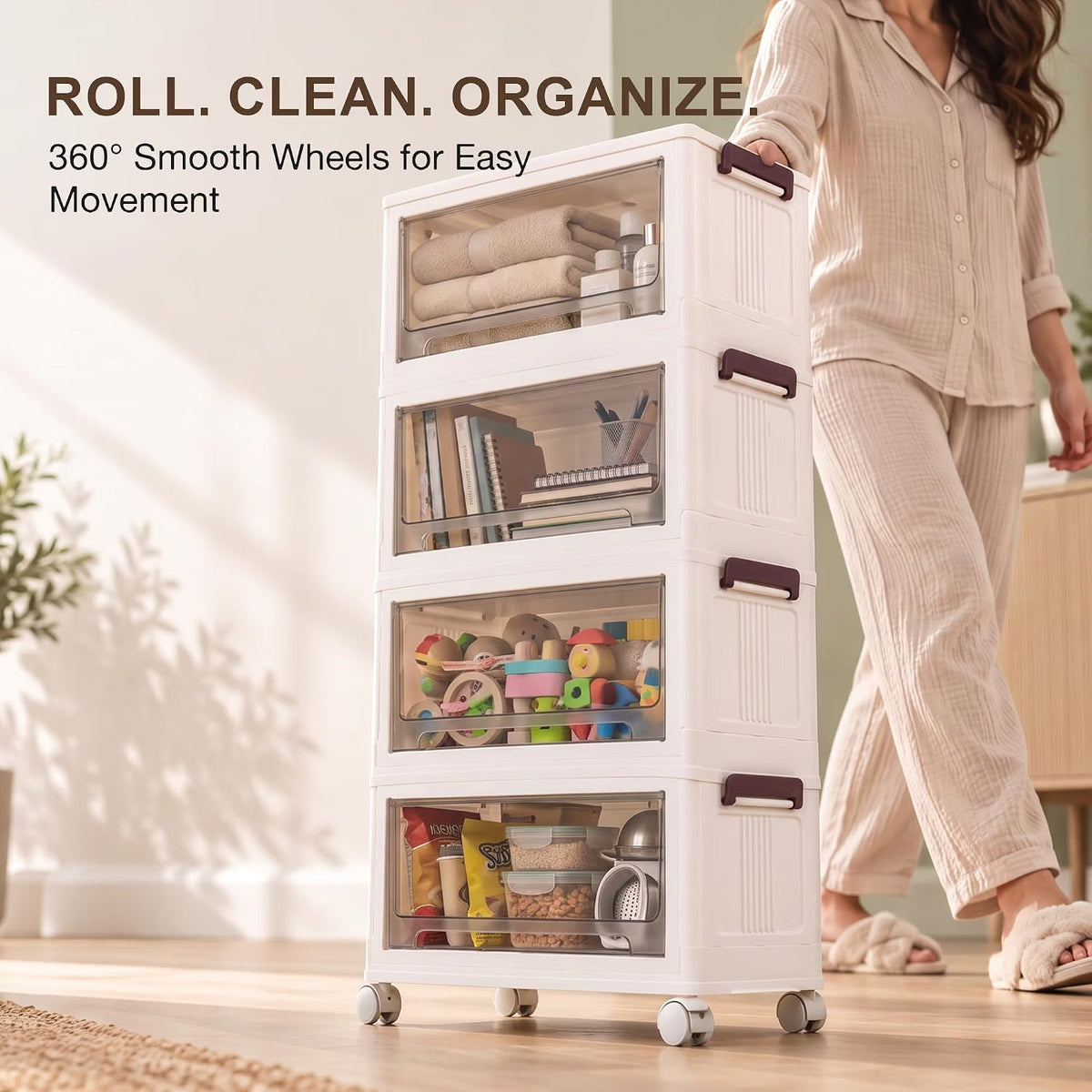 Kitchen Rack with Lockable Wheels 