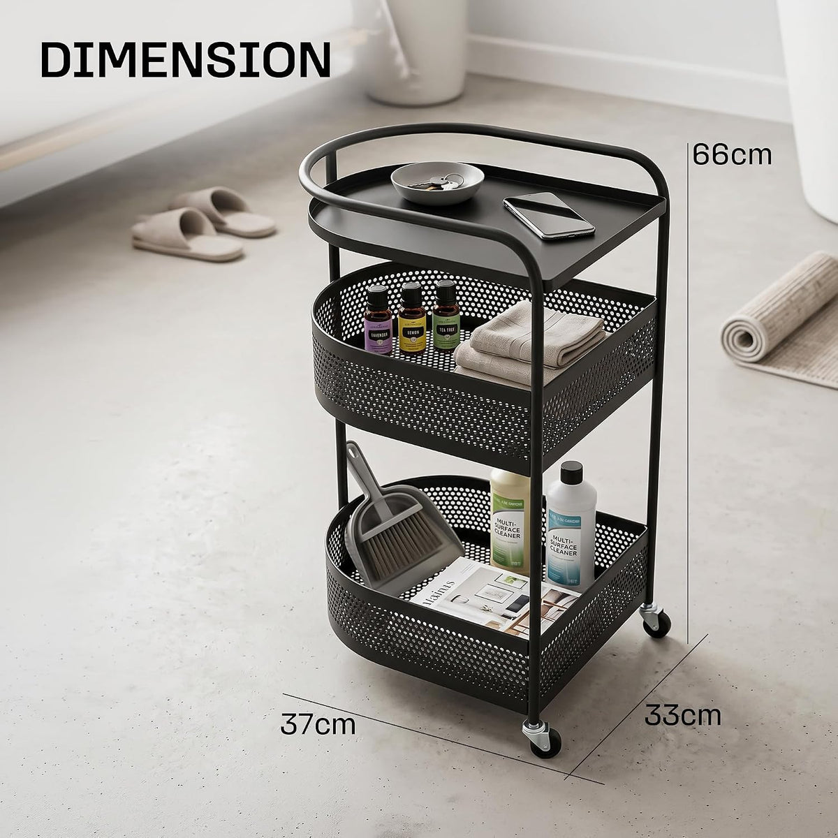 3-Tier Metal Storage Rack 