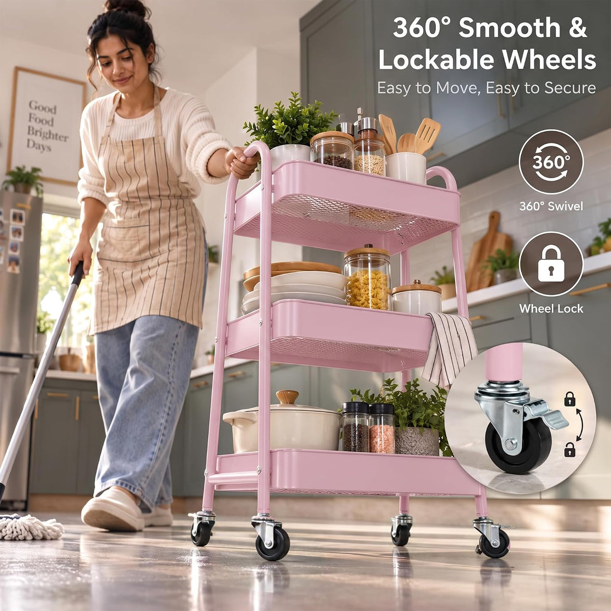 Trolley with Lockable Wheels