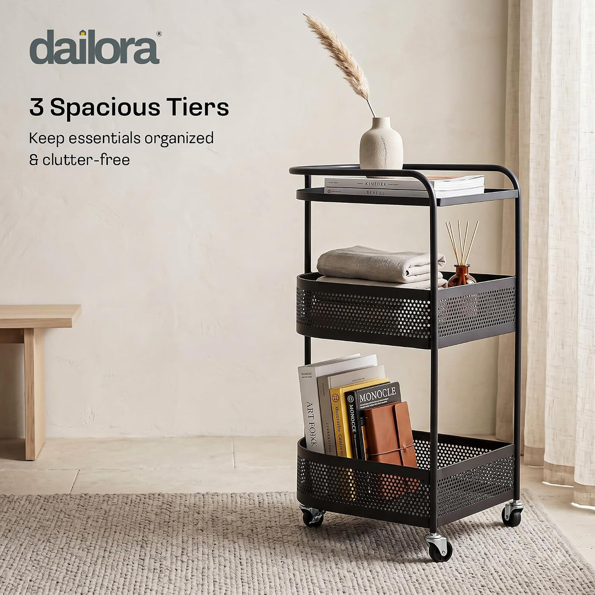 Metal Storage Rack with Handle