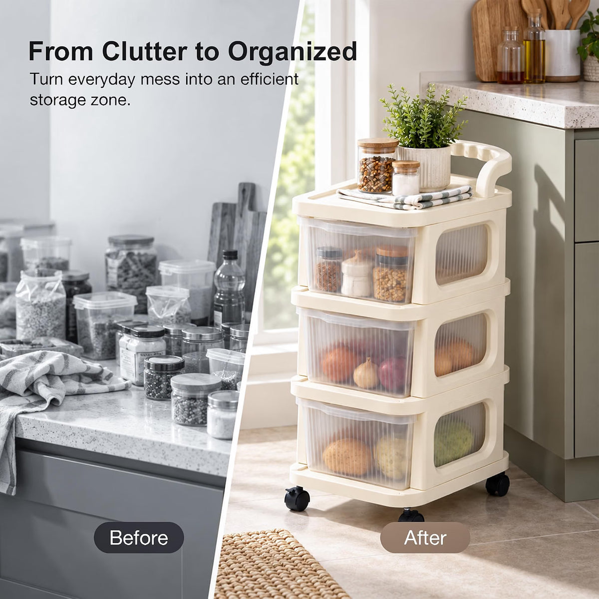 3 layer storage drawer organizer