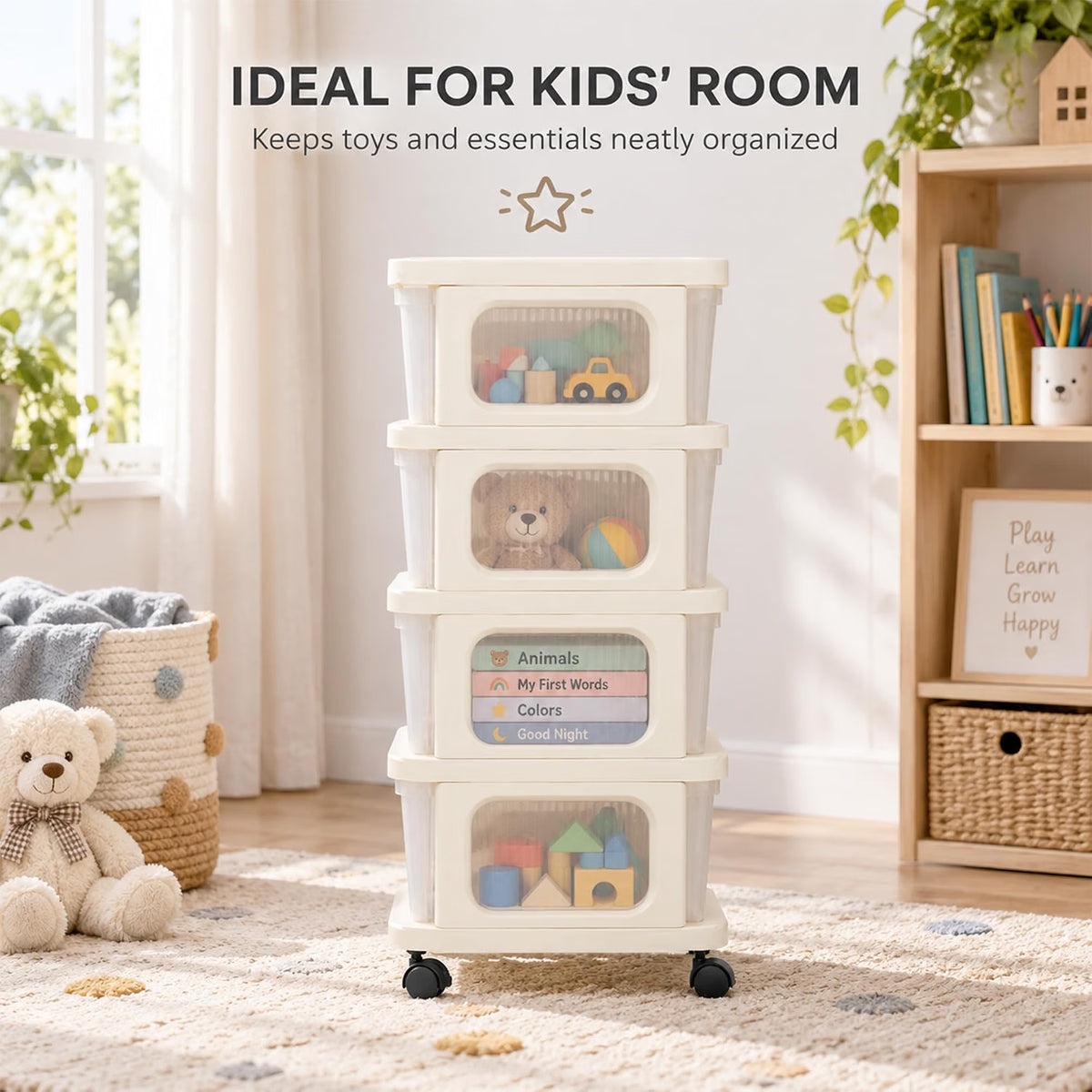portable storage drawer trolley