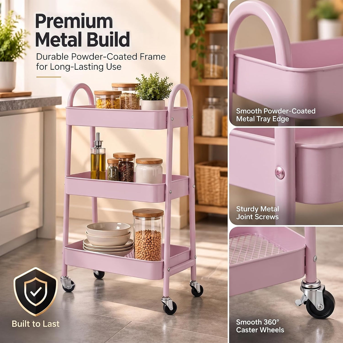 3 Tier Metal Kitchen Storage