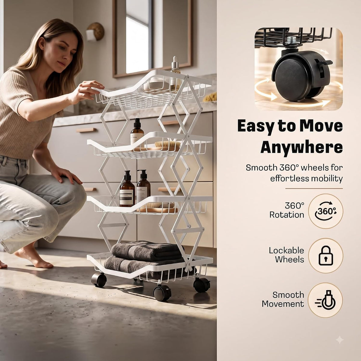  Collapsible Kitchen Storage Rack 