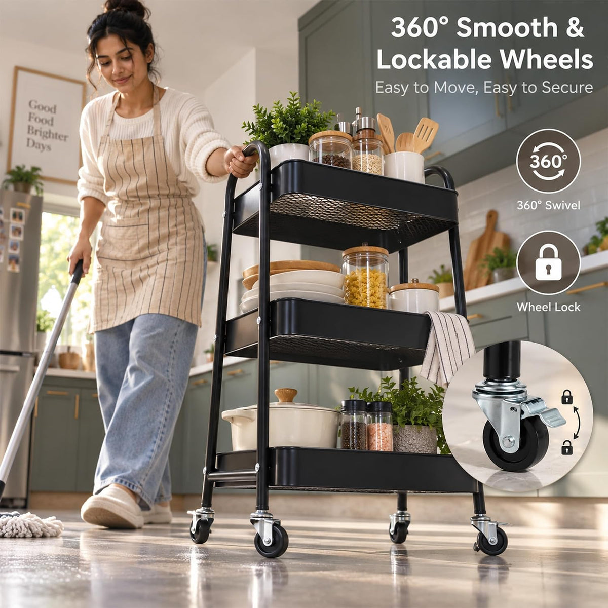 Trolley with Lockable Wheels