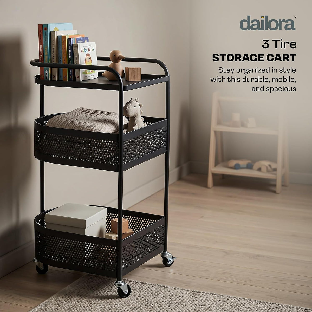 Metal Storage Rack with Handle