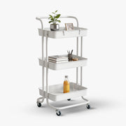 Dailora 3-Tier Multipurpose Trolley with 360° Lockable Wheels