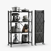 Dailora Multipurpose Foldable Kitchen Storage Rack with Wheels Rack for Home, Office & Garage