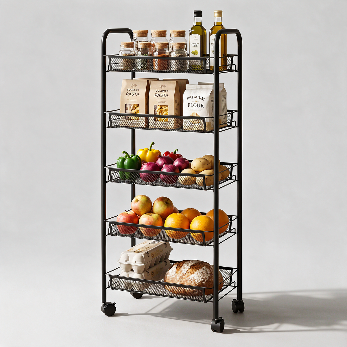 Rolling Utility Cart for Vegetable 