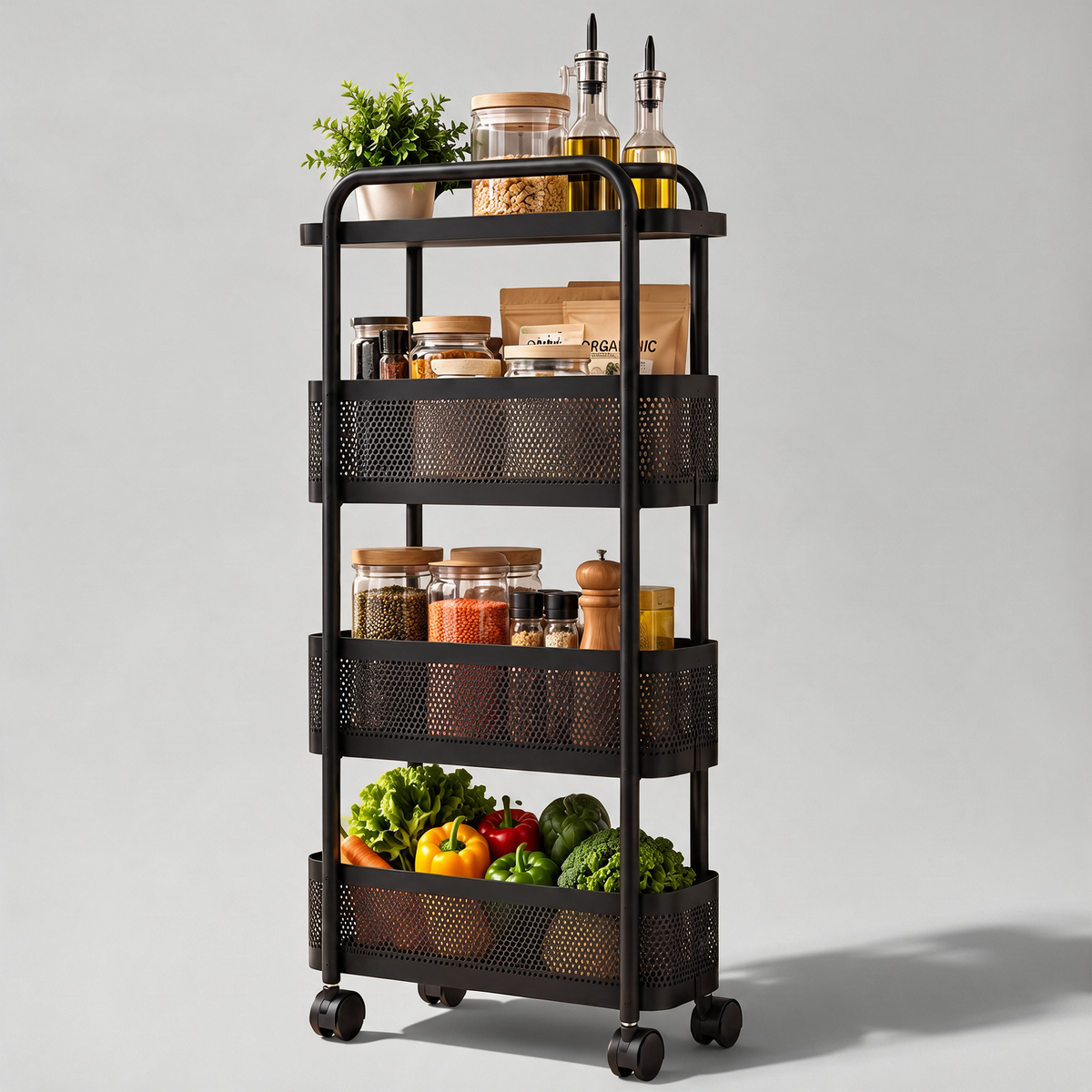 Steel Trolley with Handle