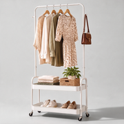 freestanding metal cloth stand